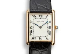 1970's Cartier 18K YG Louis Cartier Tank Jumbo Automatic