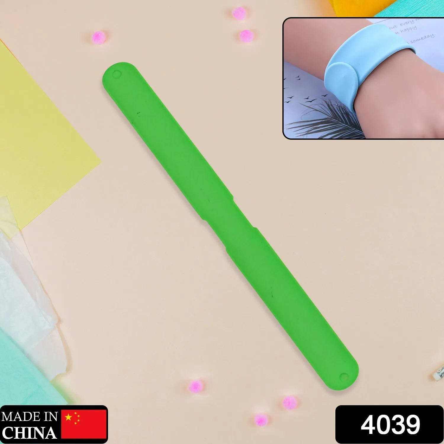 4039 Slap Bracelets for Kids Boys Girls - Silicone Spiky Snap Wristbands (Multicolor)