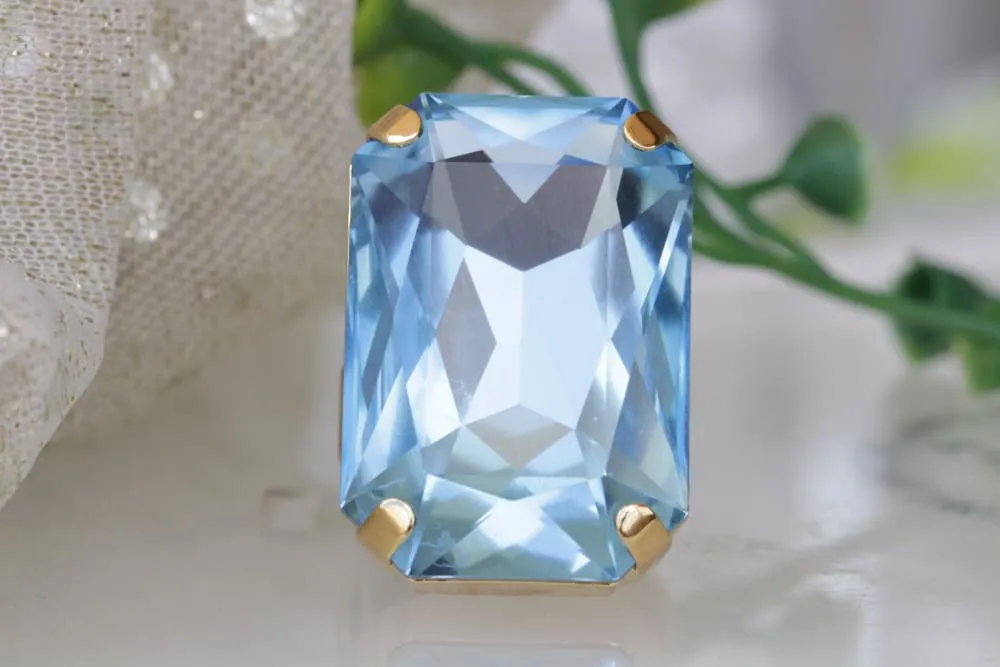 AQUAMARINE BIG RING