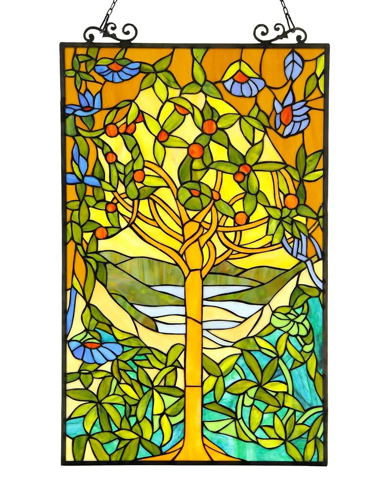 Arts & Crafts Eden Stained Glass Panel