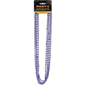 Bead Necklaces 32in 4ct,Purple Metallic