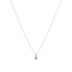 Birthstone Necklace | Silver & Aquamarine