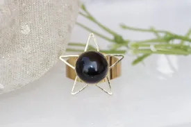 BLACK STAR RING