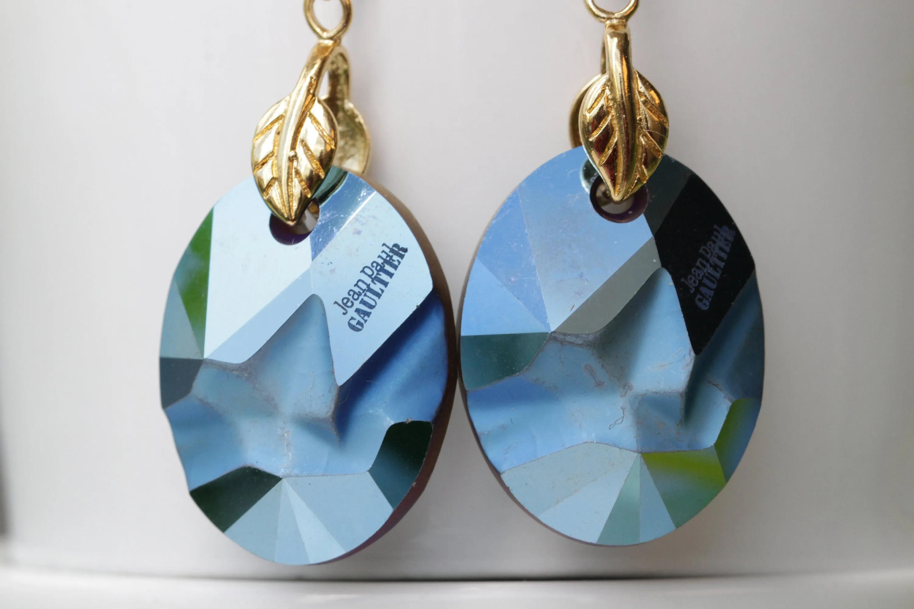 BLUE METALLIC EARRINGS