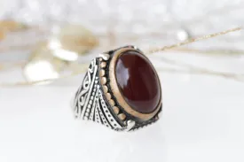 CARNELIAN STONE RING