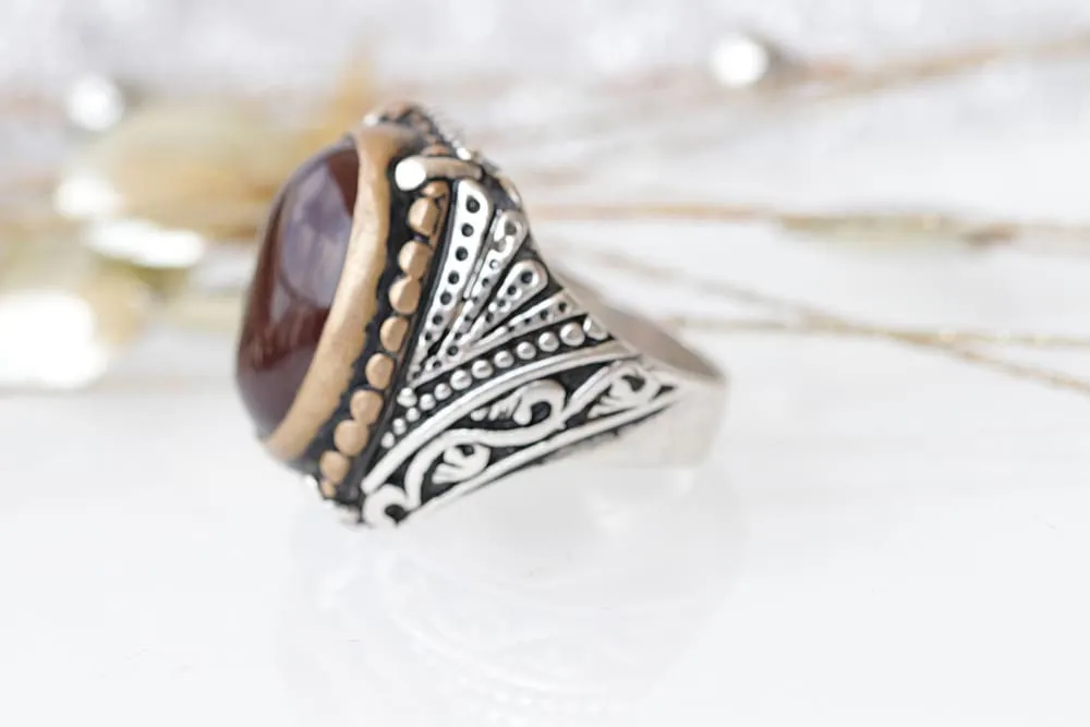 CARNELIAN STONE RING