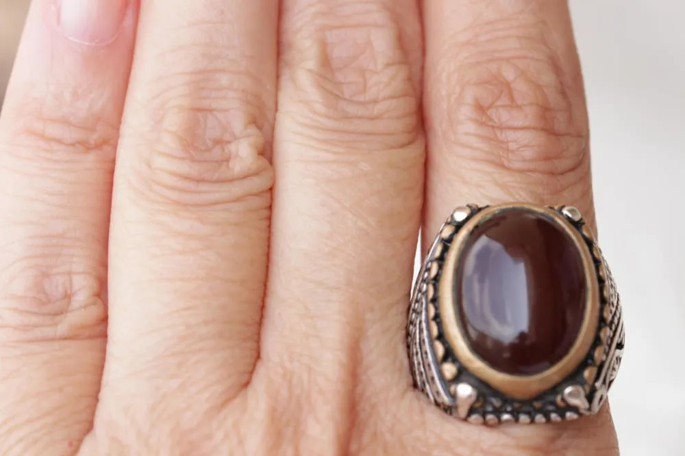 CARNELIAN STONE RING