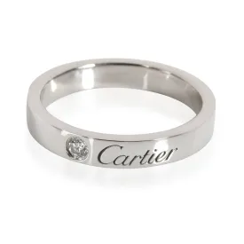 Cartier C de Cartier Diamond Wedding Band in  Platinum 0.03 CTW