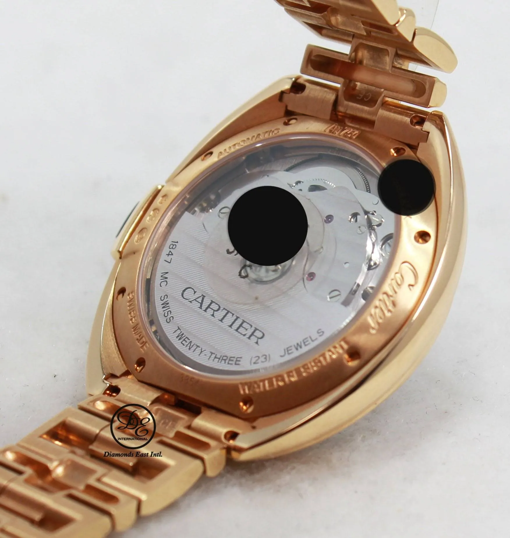 Cartier Cle De Cartier WJCL0006 35mm 18K Rose Gold Fact Diamond Bezel Auto UNWORN