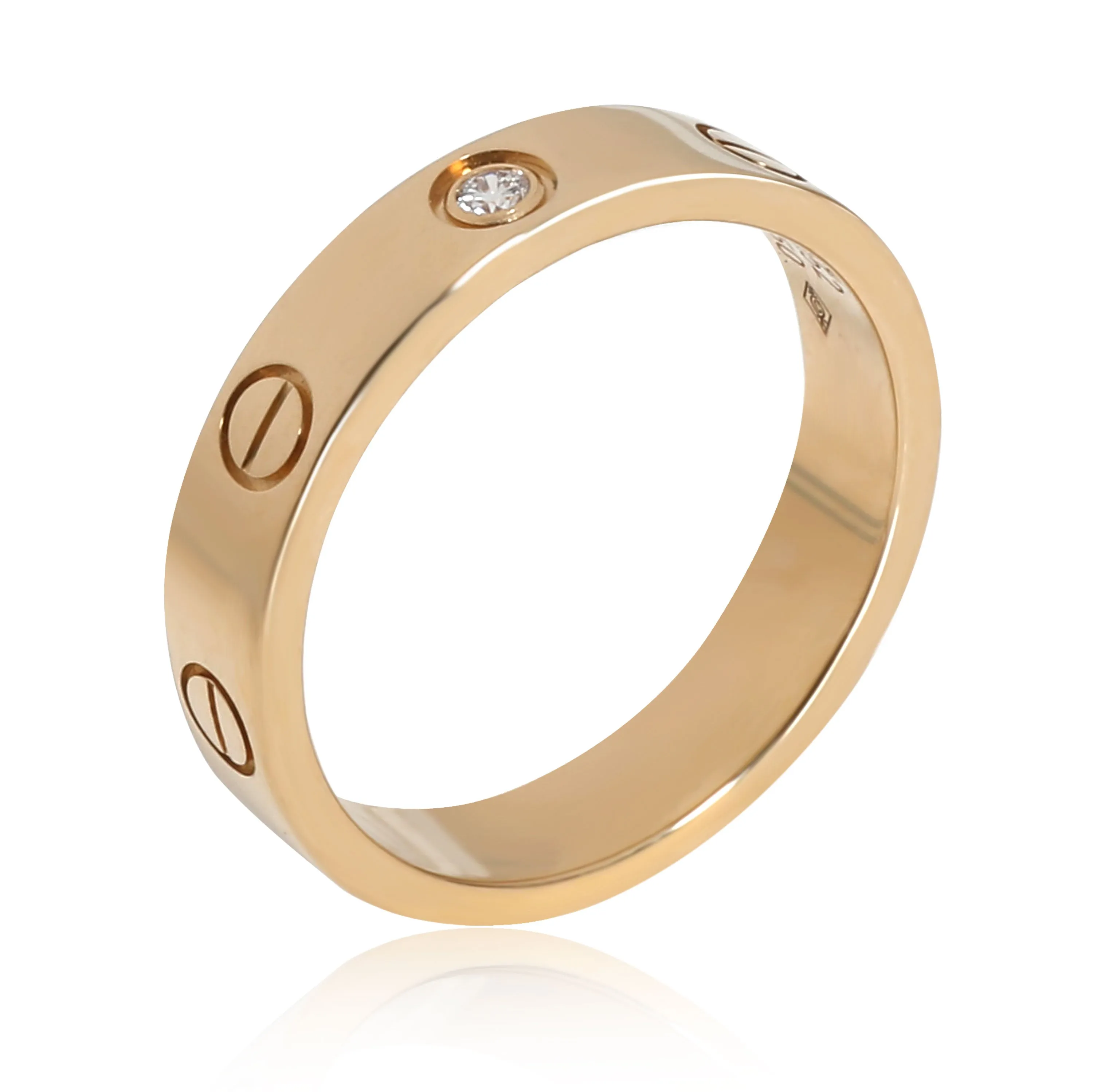 Cartier Love Diamond Ring in 18K Yellow Gold 0.02 CTW