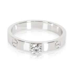 Cartier Love Solitaire Diamond Ring in 18KT White Gold 0.23 CTW