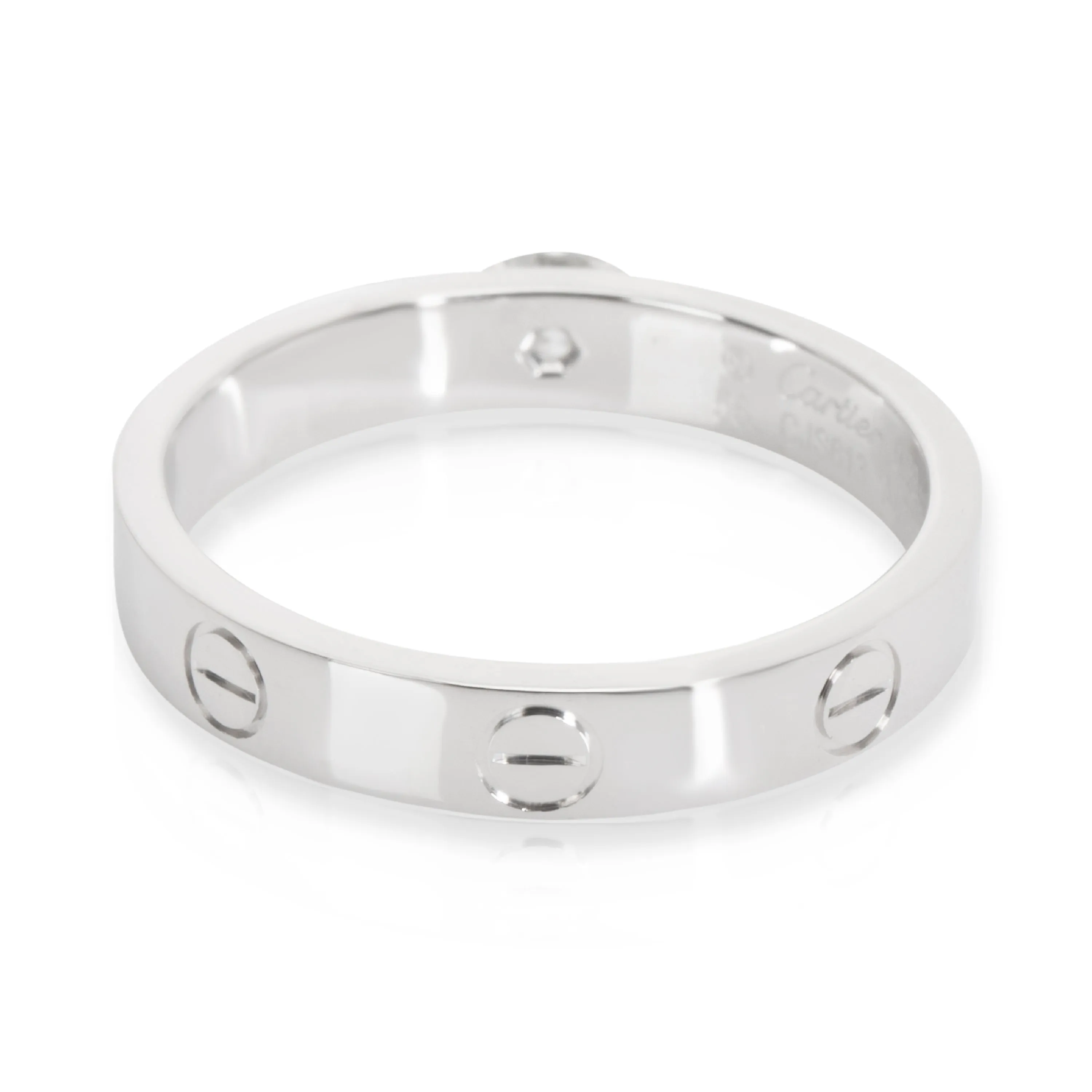 Cartier Love Solitaire Diamond Ring in 18KT White Gold 0.23 CTW