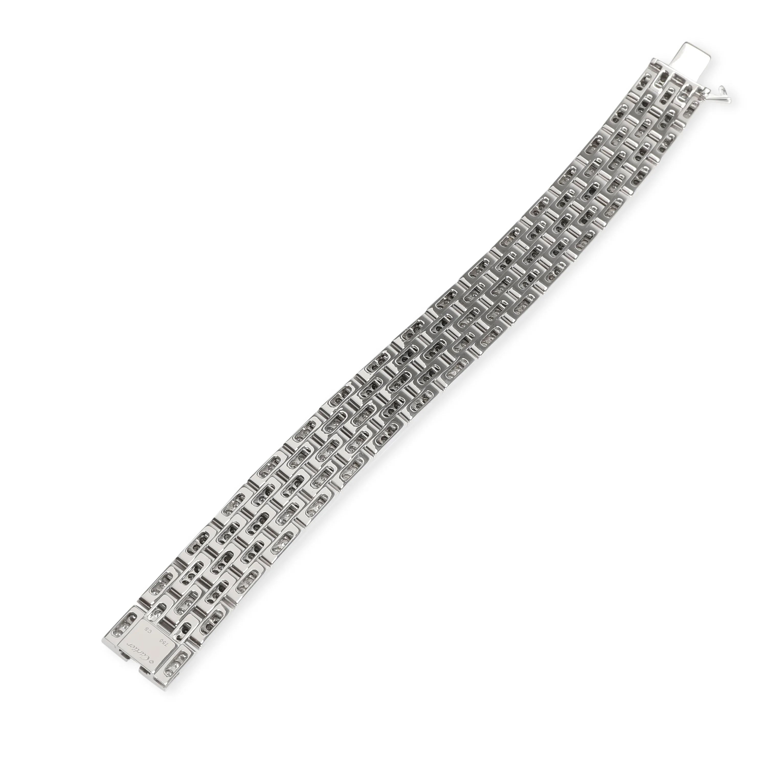 Cartier Maillon Panthere Diamond Bracelet in 18K White Gold 10 CTW