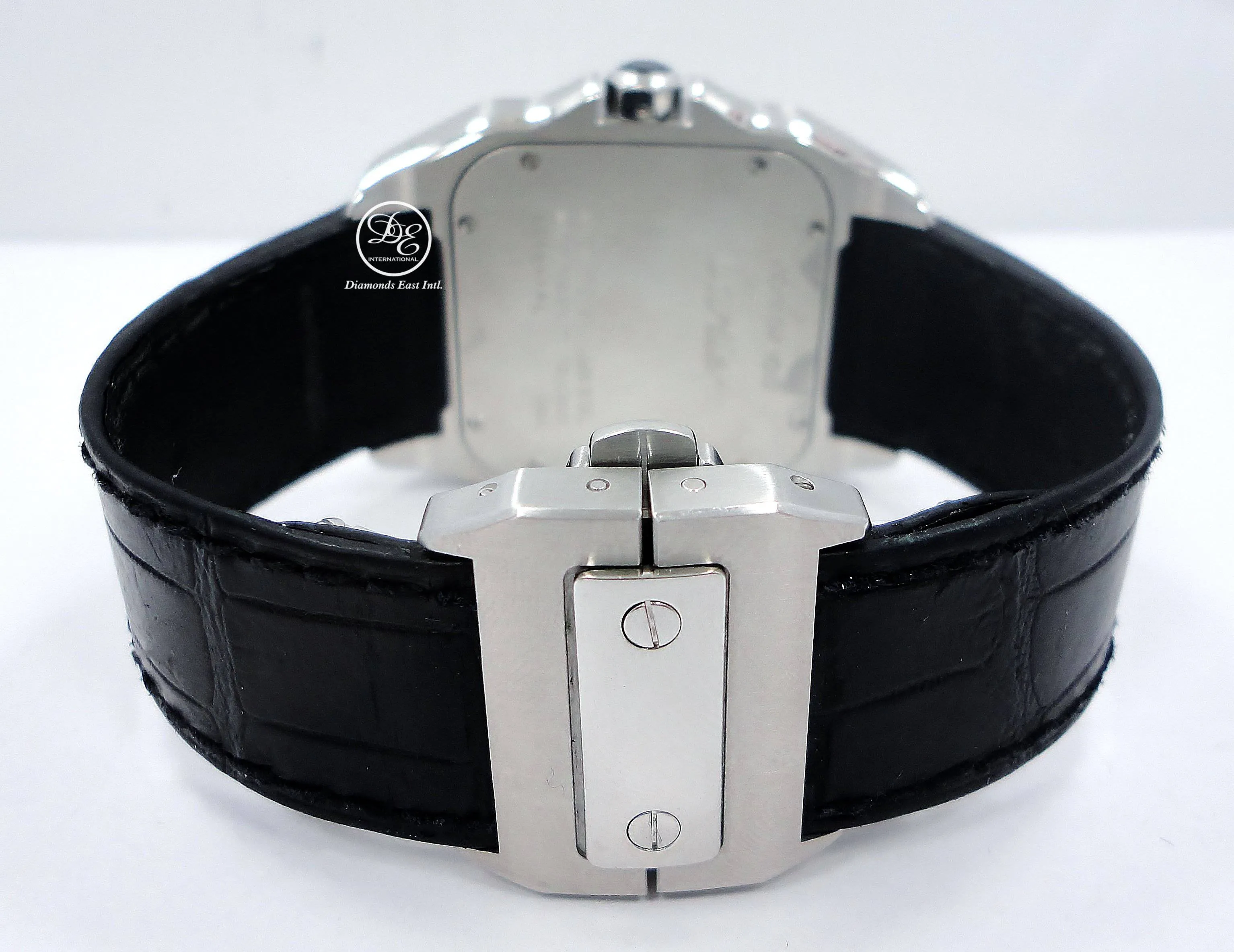 CARTIER SANTOS 100 LARGE 2656 W20073X8 ON A LEATHER BAND AUTOMATIC