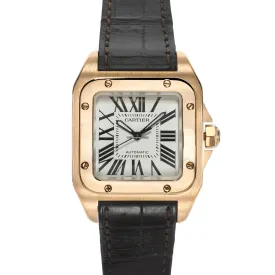 Cartier Santos 100 Medium Rose Gold W20108Y1