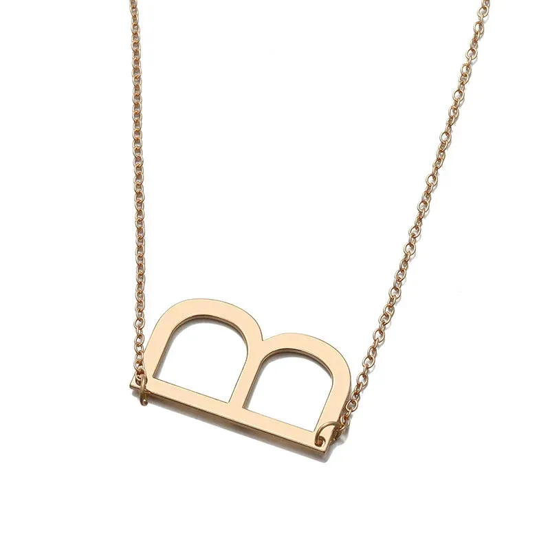 Chain Alphabet Minimalism Letter Wholesale Pendant Color Women Colar Gold Jewelry For Necklace