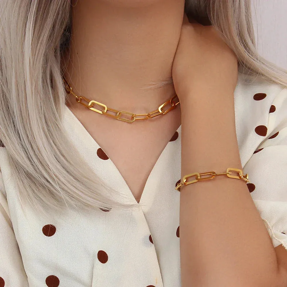 Chunky Paper Clip Necklace