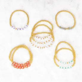 Collegiate Gold Beaded Bracelets