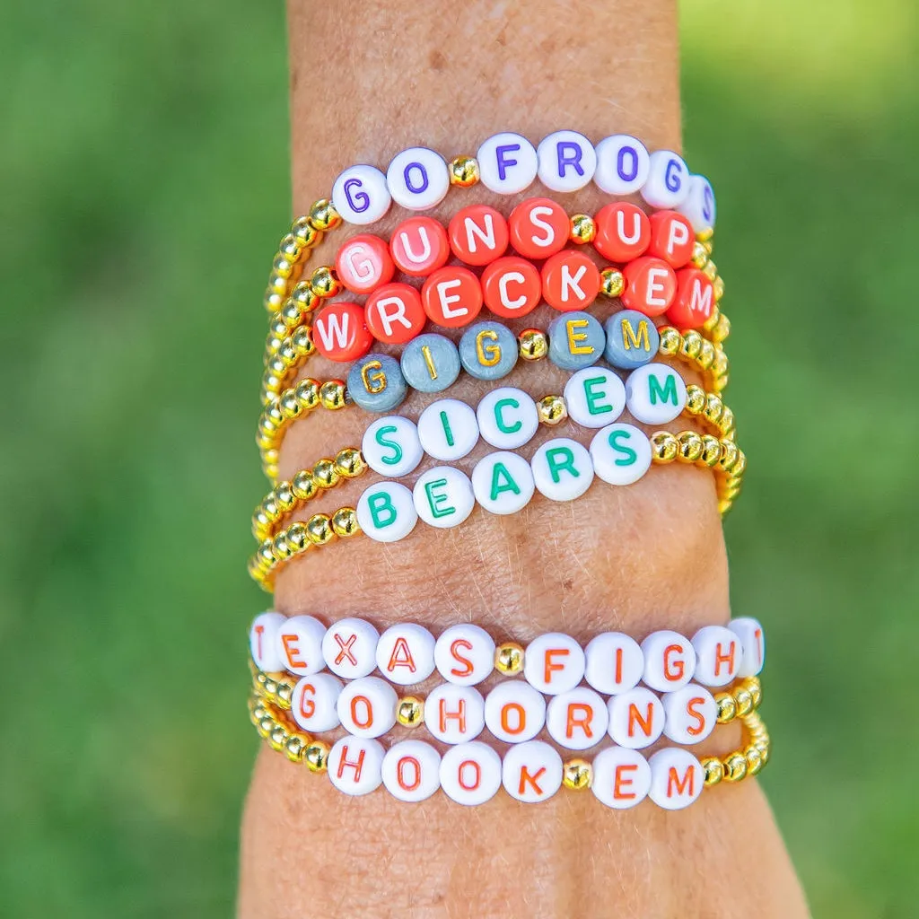 Collegiate Gold Beaded Bracelets