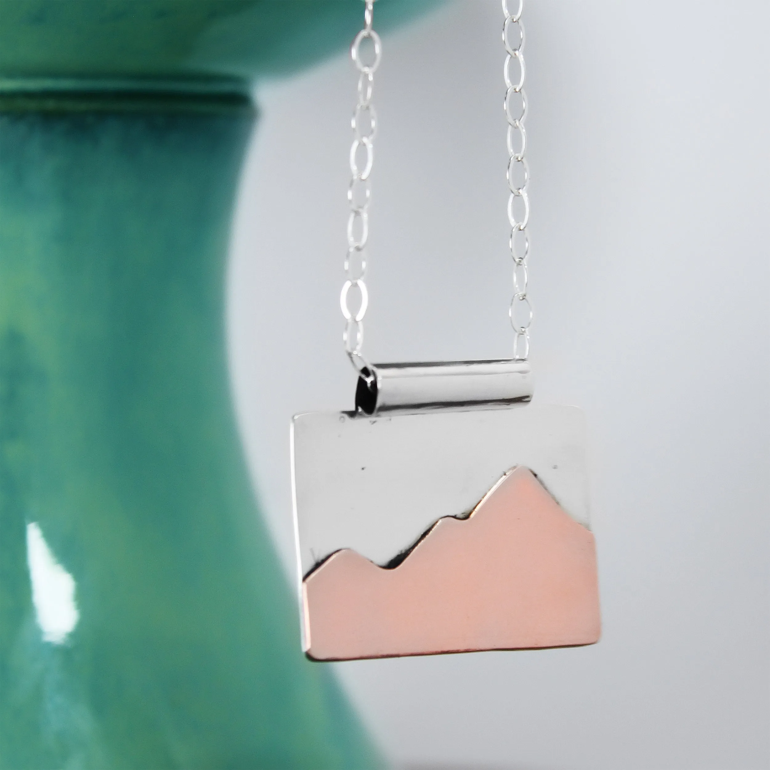 Copper & Silver Mountain Necklace