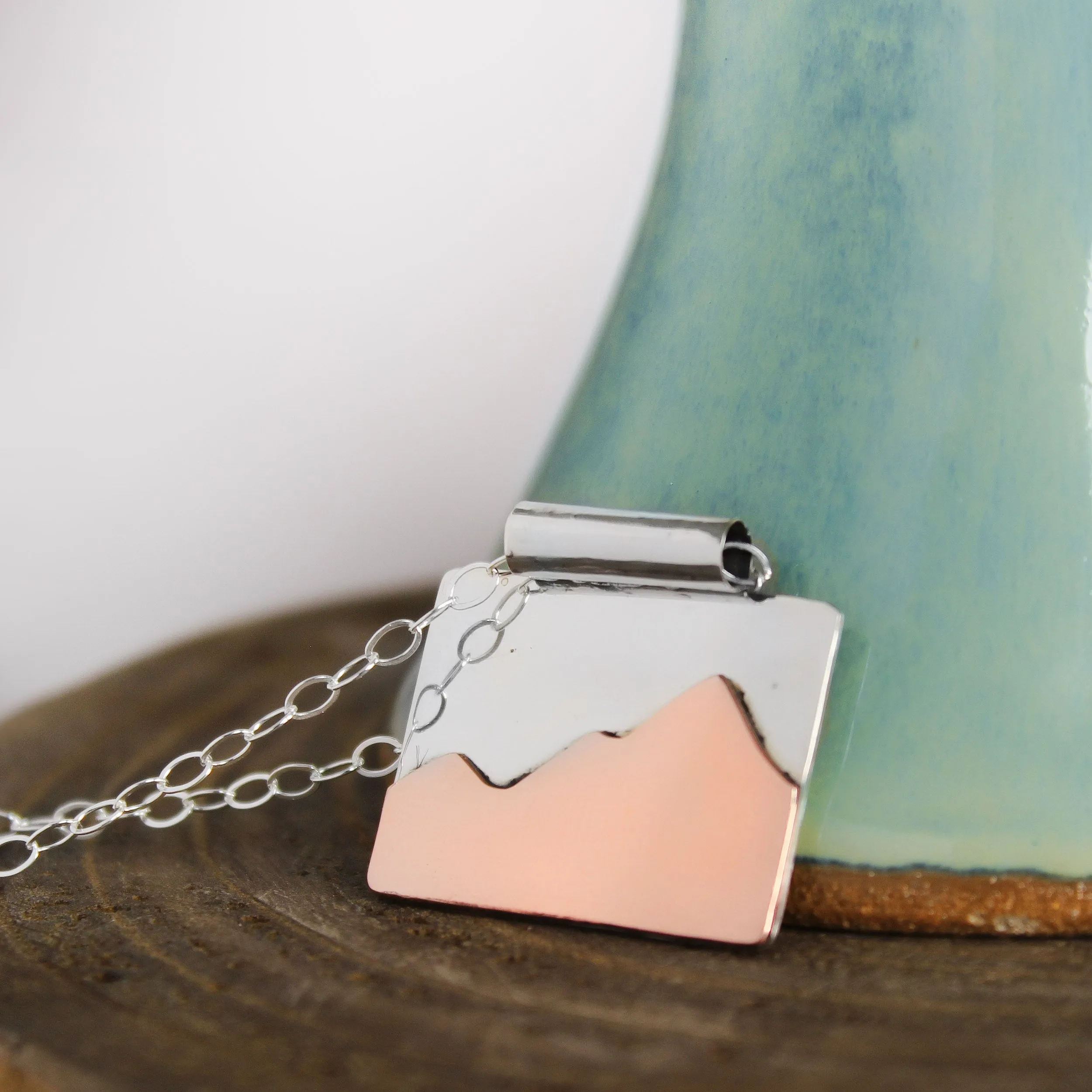 Copper & Silver Mountain Necklace