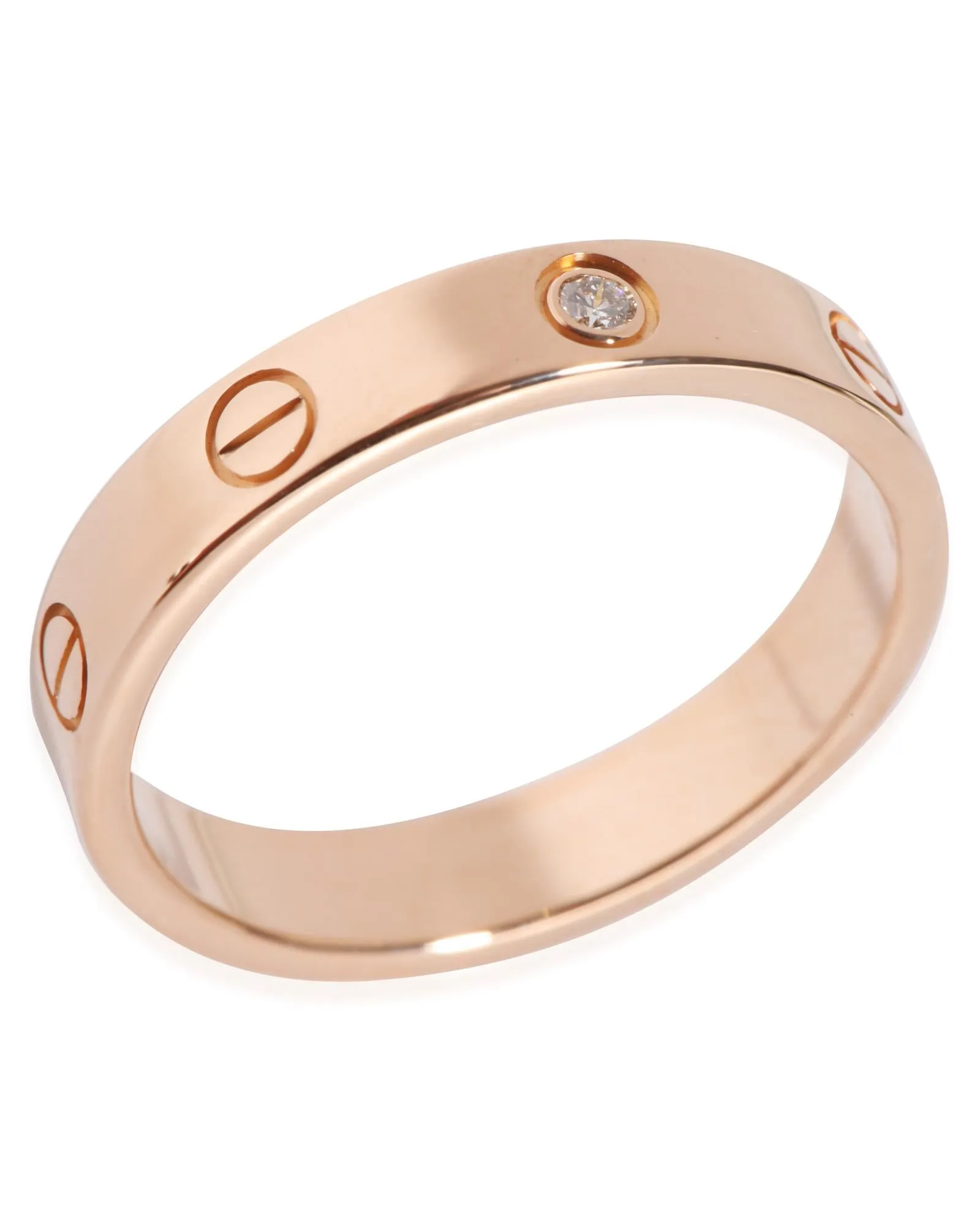 Diamond Love Wedding Band in Rose Gold