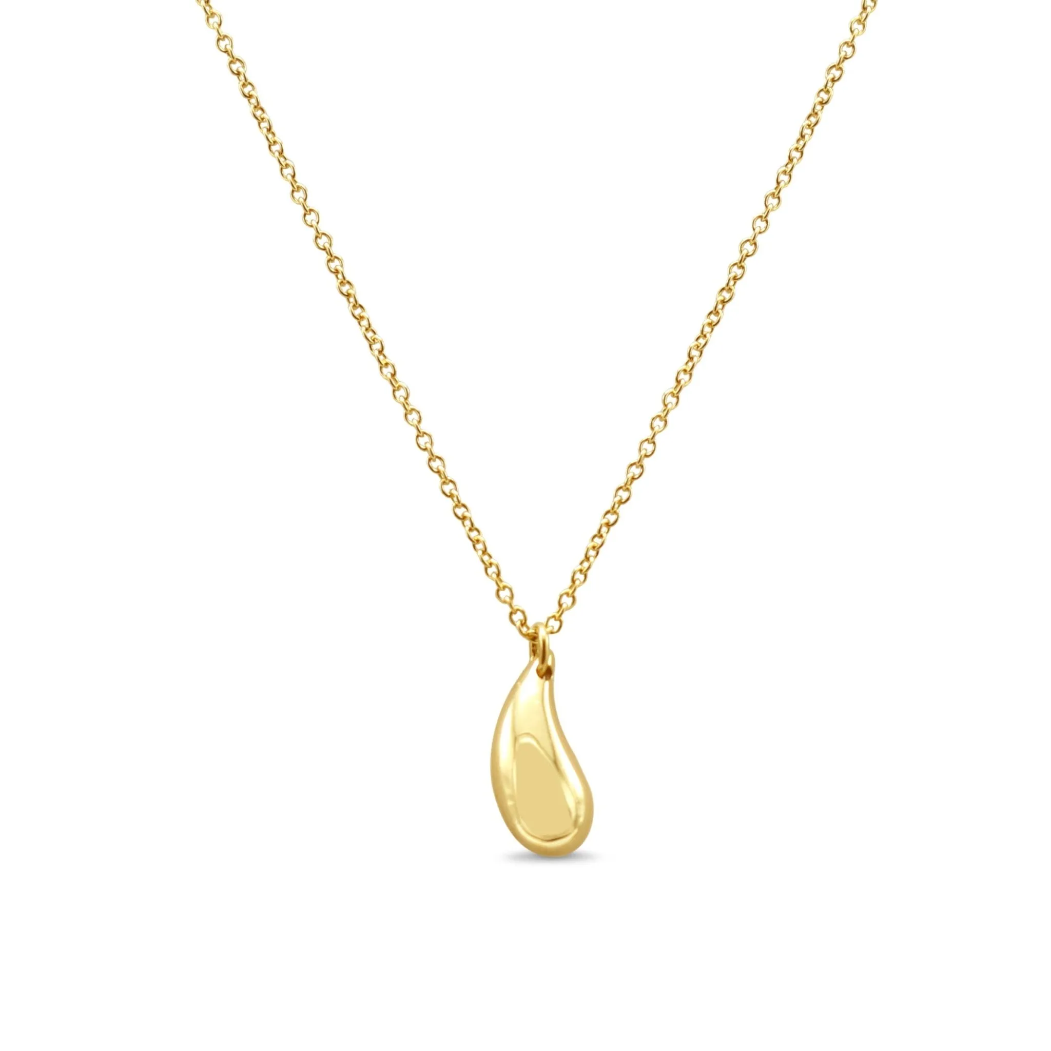 Elsa Peretti For Tiffany Teardrop Pendant On 18" Necklace