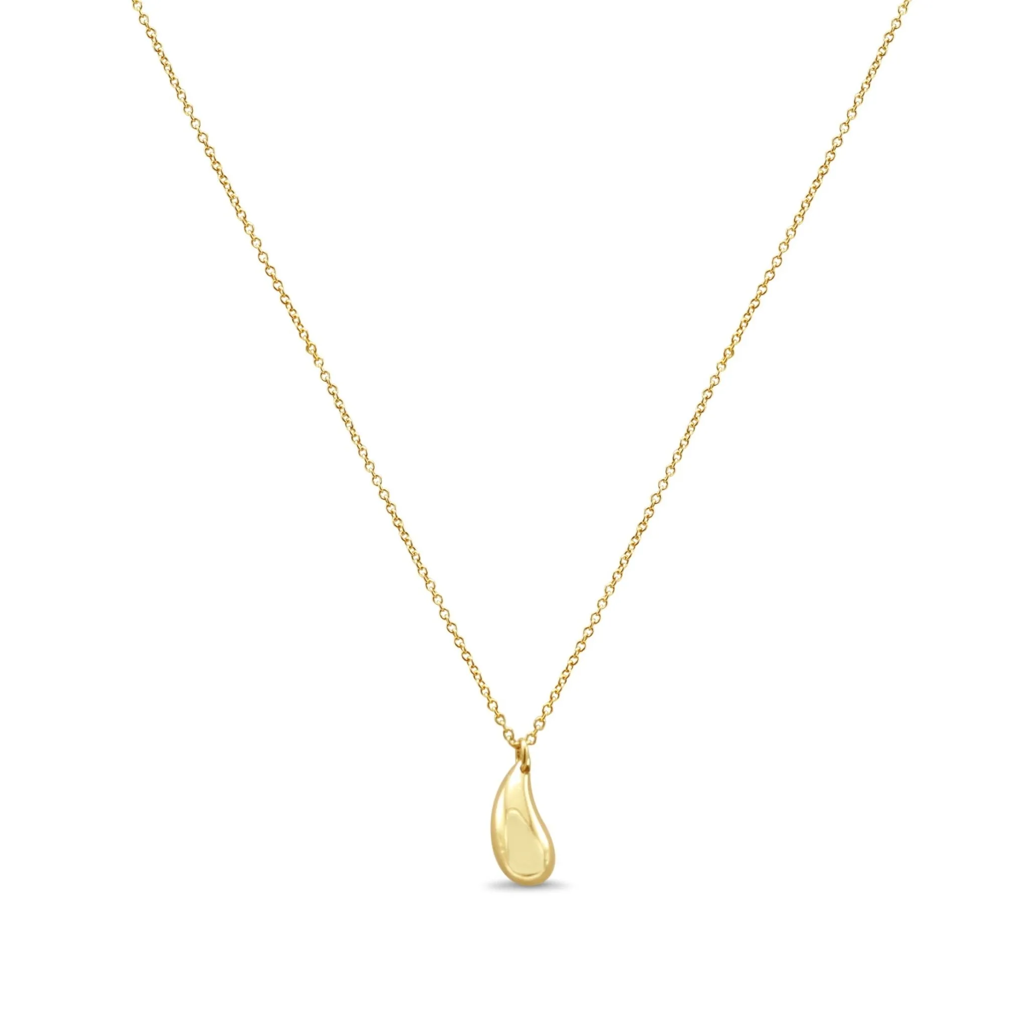 Elsa Peretti For Tiffany Teardrop Pendant On 18" Necklace