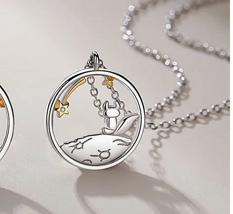 Fashion Couple S925 Silver Plated Prince Little Fox Pendant Personalized Necklace Valentine's Day Anniversary Gift  X203