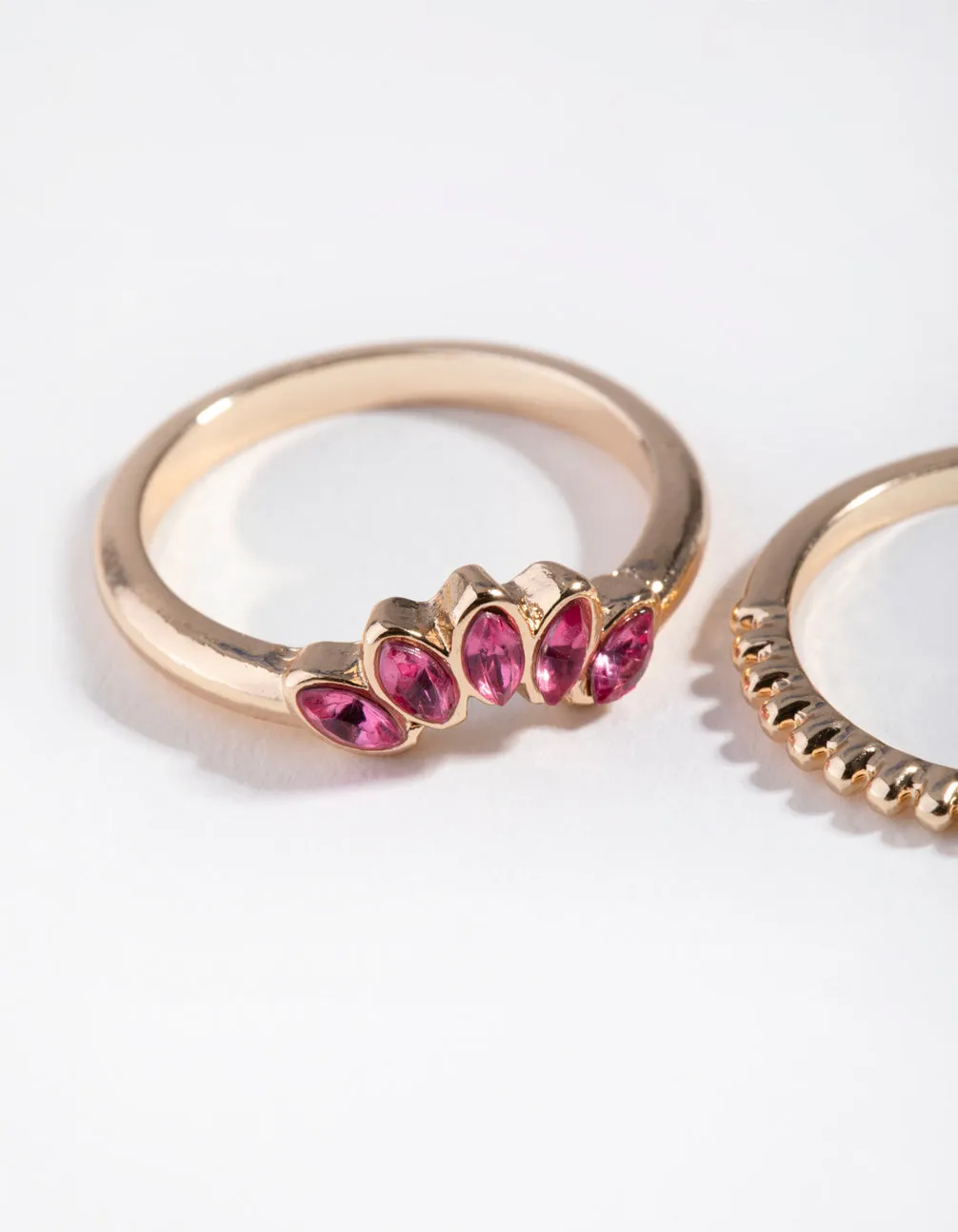 Gold Pink 2-Stack Ring