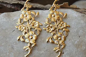 Gold Stud Bridal Earrings