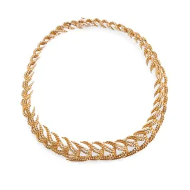 Iconic Tiffany & Co. French 18K yellow gold braided necklace