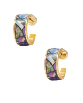 Louis C. Tiffany Magnolias and Irises Enamel Earrings