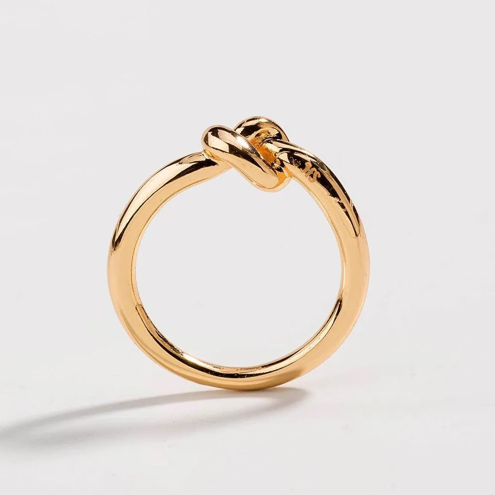 Love Knot Ring Commitment Ring for Women in Gold or Silver