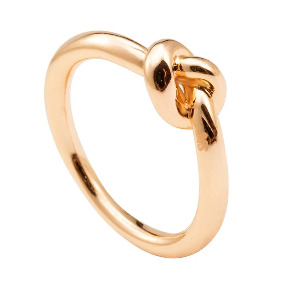 Love Knot Ring Commitment Ring for Women in Gold or Silver