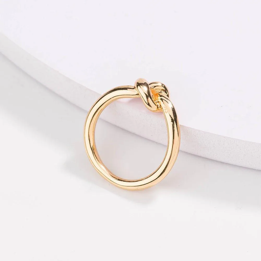 Love Knot Ring Commitment Ring for Women in Gold or Silver