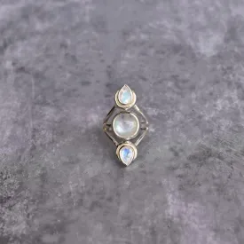 Lunar Trio - Moonstone Ring