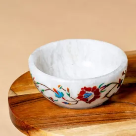 Marble Nut Bowls with Inlay inspired by the Flowers of Fergana