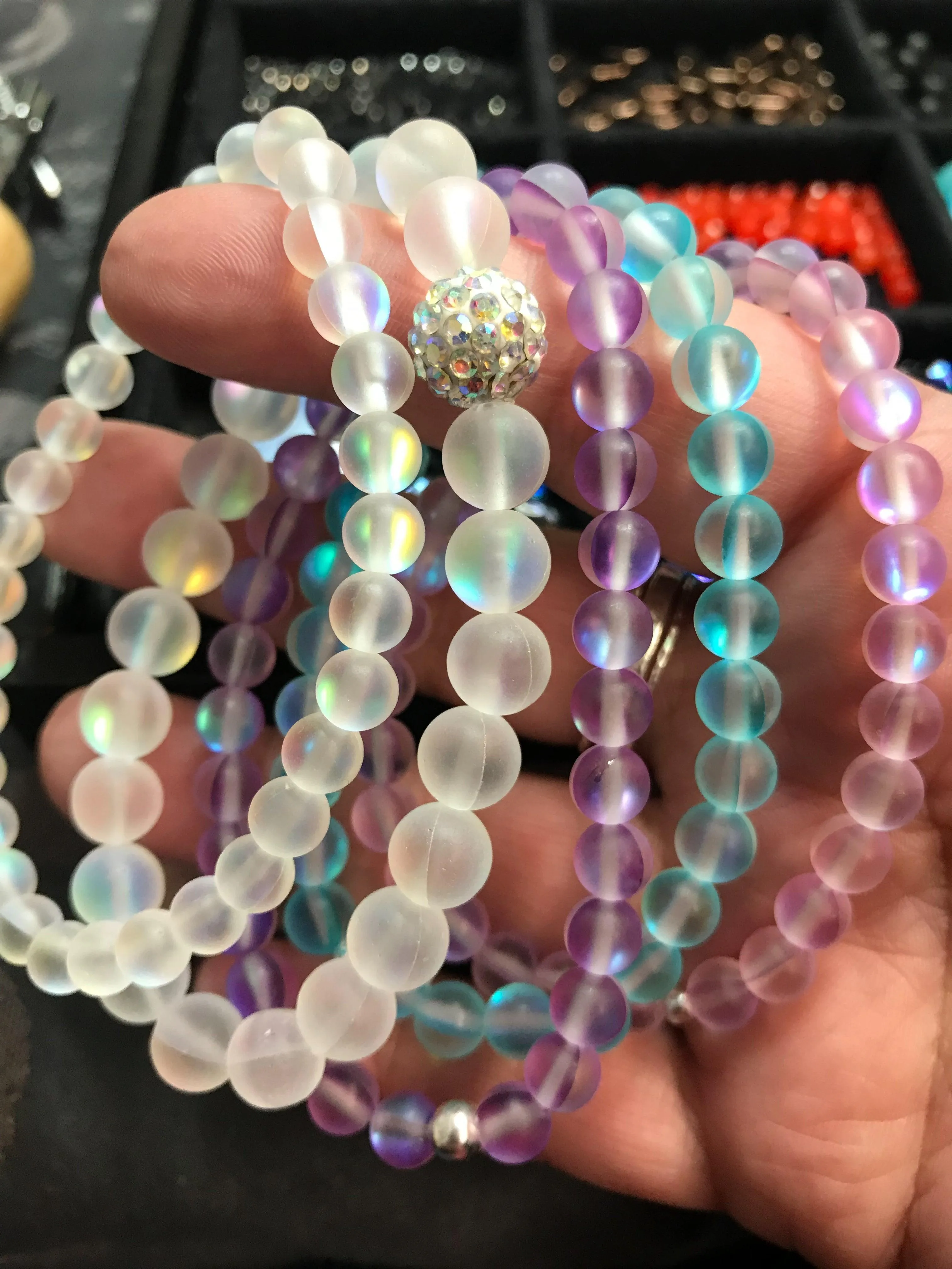 Mermaid bead Bracelets-Glowy Bead bracelets-Beach Bracelets