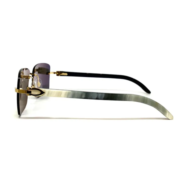 Metal Sunglasses Gold White Grey - CCT0030RS001