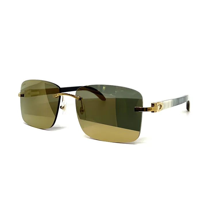 Metal Sunglasses Gold White Grey - CCT0030RS001