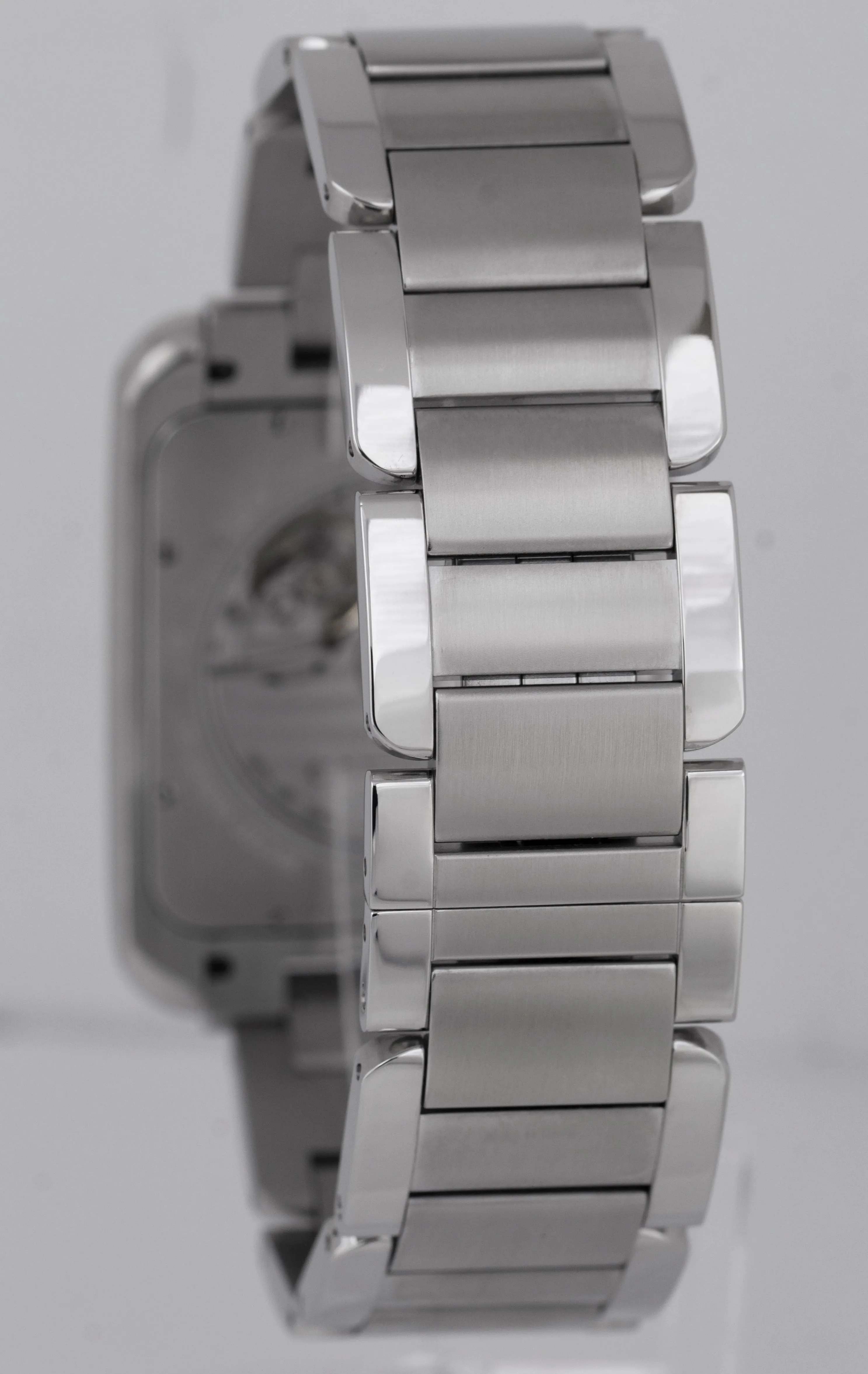 MINT Cartier Tank Anglaise XL Silver Steel 37mm Automatic Watch 3507 W520394