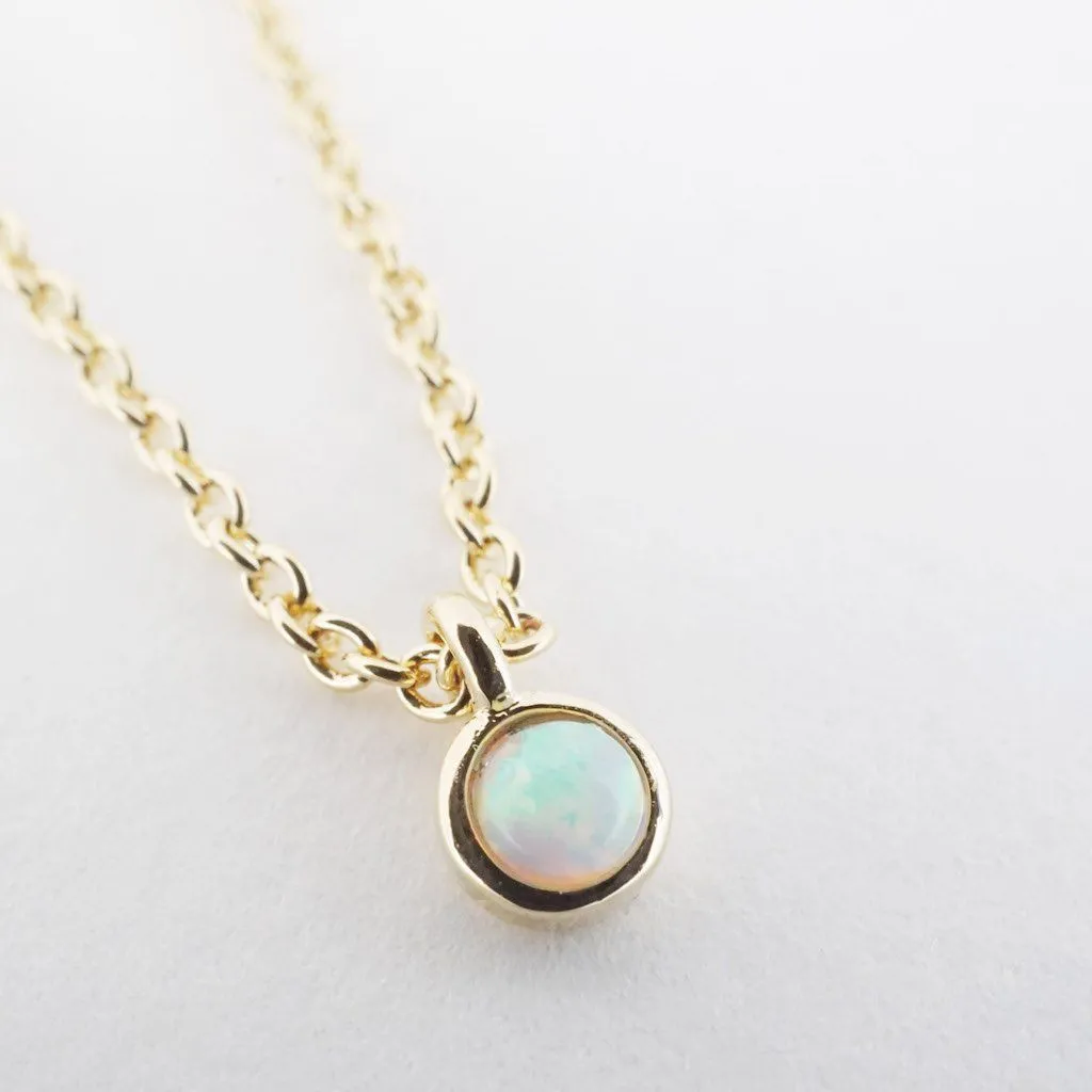 Opal Bezel Set Necklace - Final Sale