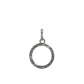 pave open circle bale charm