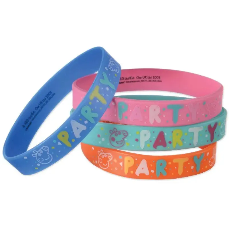 Peppa Pig Confetti Party Silicone Bracelets - Pack of 4