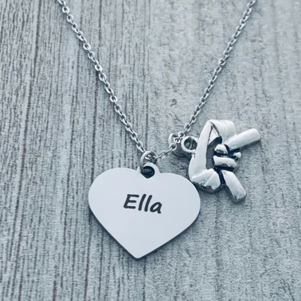 Personalized Engraved Martial Arts Necklace