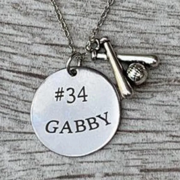 Personalized Engraved Softball Necklace - Pick Charm