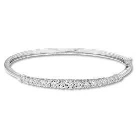 Pre-Owned Kay 1/4ct Diamond Bangle Bracelet in Sterling Silver