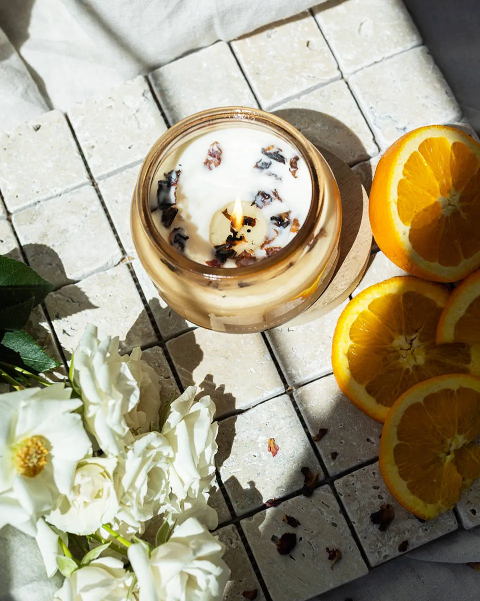 Roses On My Mind Coconut Soy Wax - Glass Jar