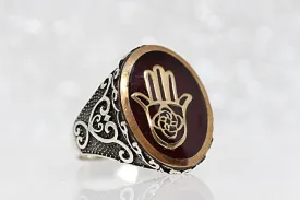 Silver hand ring